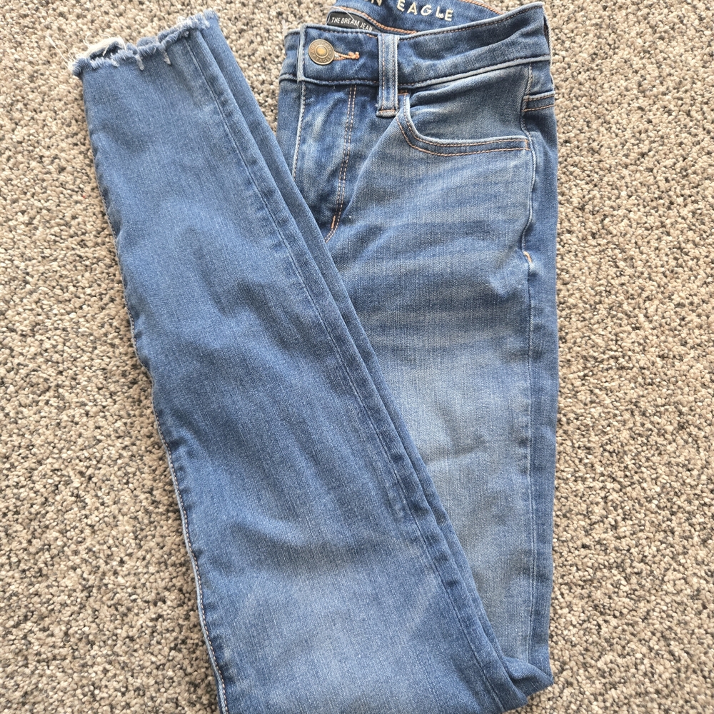 American Eagle Outfitters Women's Light Blue Skinny Jeans